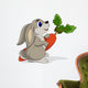 cute rabbit cartoon Wall Decal