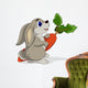 cute rabbit cartoon Wall Decal