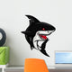 angry shark cartoon Wall Decal