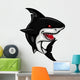 angry shark cartoon Wall Decal