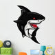 angry shark cartoon Wall Decal