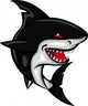angry shark cartoon Wall Decal