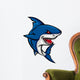 angry shark cartoon Wall Decal