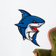 angry shark cartoon Wall Decal