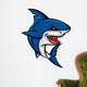 angry shark cartoon Wall Decal
