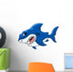 Angry Shark Cartoon Wall Decal