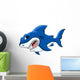 Angry Shark Cartoon Wall Decal