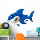 Angry Shark Cartoon Wall Decal