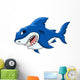 Angry Shark Cartoon Wall Decal