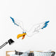 Cartoon Pelican Fying Wall Decal