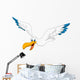 Cartoon Pelican Fying Wall Decal