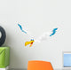 pelican cartoon flying Wall Decal