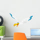 pelican cartoon flying Wall Decal