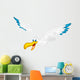 pelican cartoon flying Wall Decal