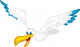 pelican cartoon flying Wall Decal