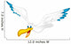 pelican cartoon flying Wall Decal
