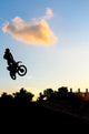 Motor Cross with Silhouette