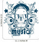 Music addict Wall Decal