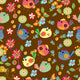 Seamless Cartoon with Color Wall Decal