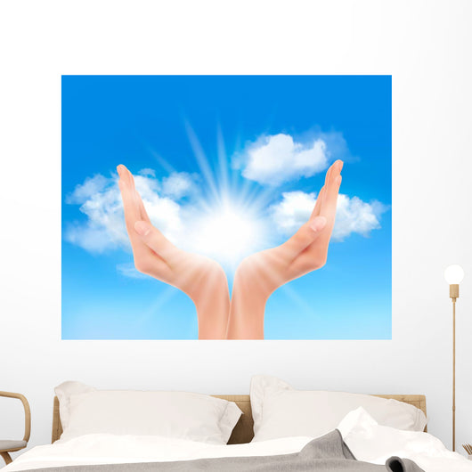 Hands with Bright Sun