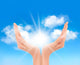 Hands with Bright Sun