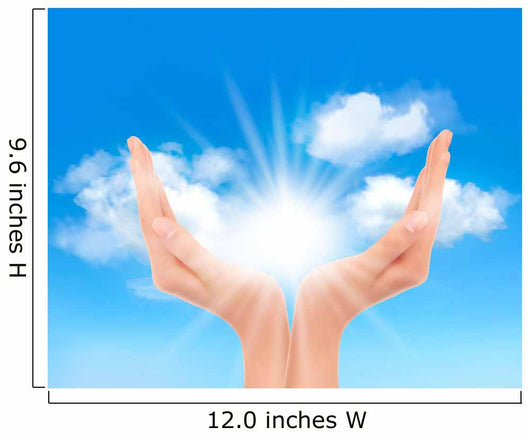 Hands with Bright Sun