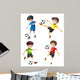 Four Soccer Players Different