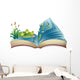 A book with an image of the frogs and fishes in the pond Wall Decal