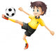 Boy Kicking Soccer Ball Wall Mural