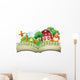 A book with an image of a farm Wall Decal