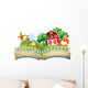 A book with an image of a farm Wall Decal