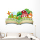 A book with an image of a farm Wall Decal