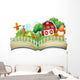 A book with an image of a farm Wall Decal