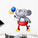 An Elephant with Balloons Wall Decal