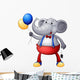 An Elephant with Balloons Wall Decal
