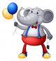 An Elephant with Balloons Wall Decal
