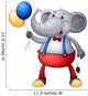 An Elephant with Balloons Wall Decal