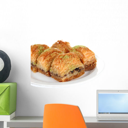 Sweet Baklava on Plate Wall Decal