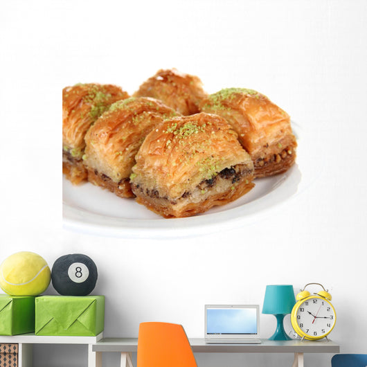 Sweet Baklava on Plate Wall Decal