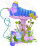The Blue Caterpillar Wall Decal