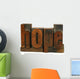 Hope Letterpress Word Wall Decal