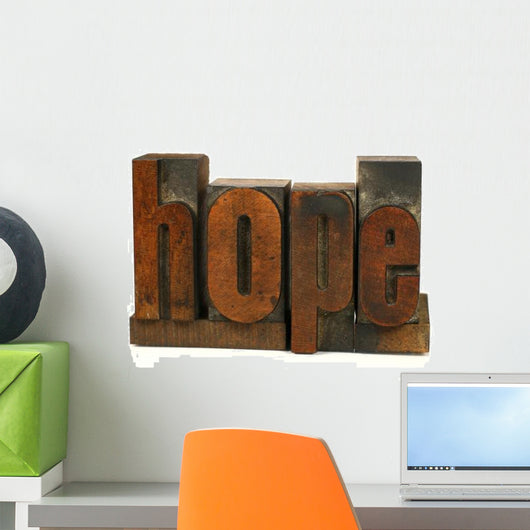 Hope - Letterpress Word Wall Decal