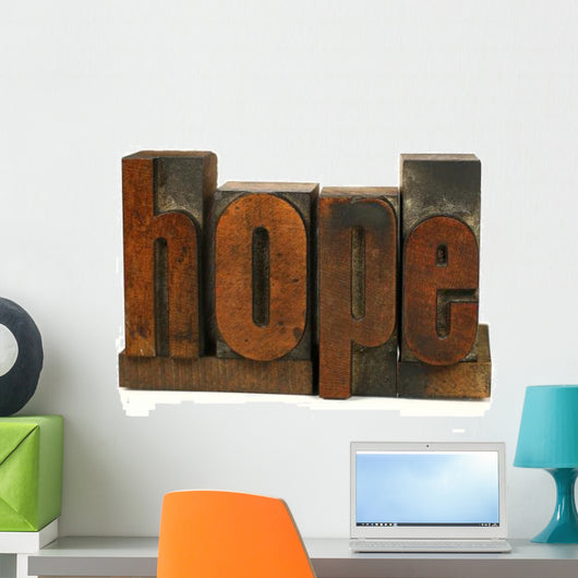 Hope - Letterpress Word Wall Decal
