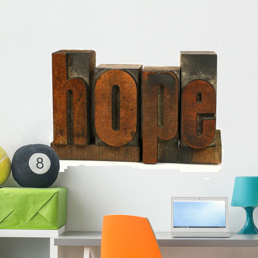 Hope - Letterpress Word Wall Decal