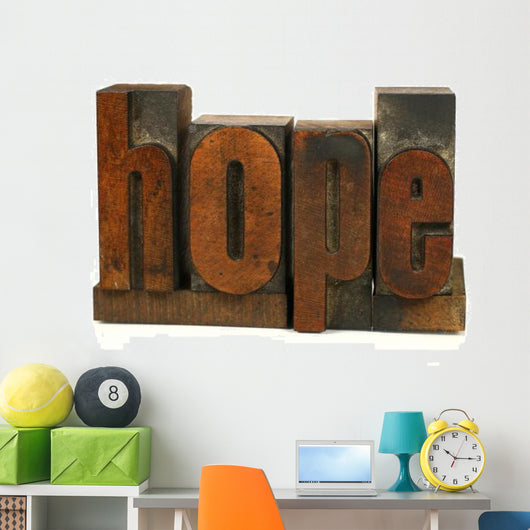 Hope - Letterpress Word Wall Decal