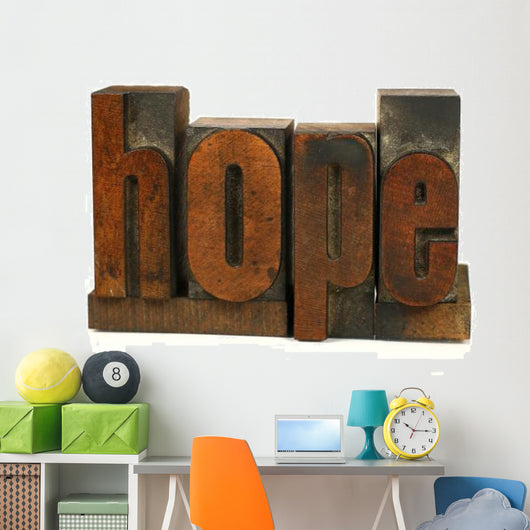 Hope - Letterpress Word Wall Decal