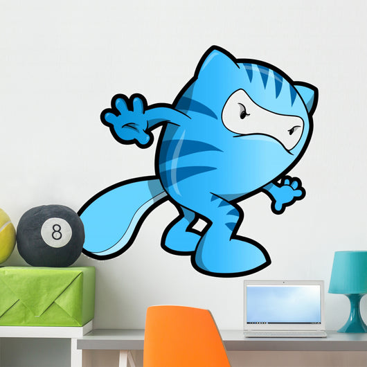 Ninja Warrior Beaver Vector Art Wall Mural