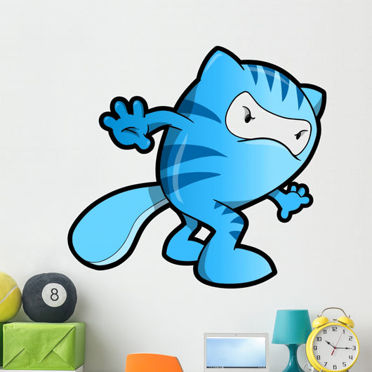 Ninja Warrior Beaver Vector Art Wall Mural