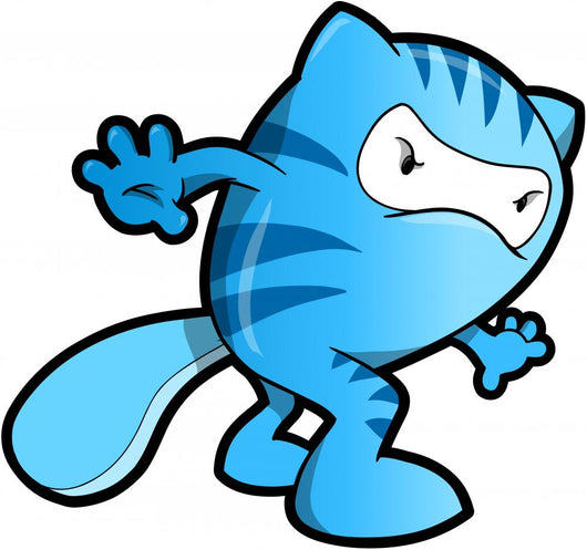 Ninja Warrior Beaver Vector Art Wall Mural