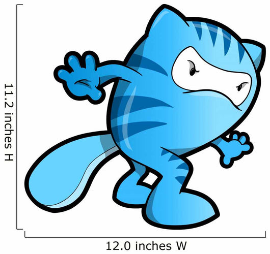 Ninja Warrior Beaver Vector Art Wall Mural